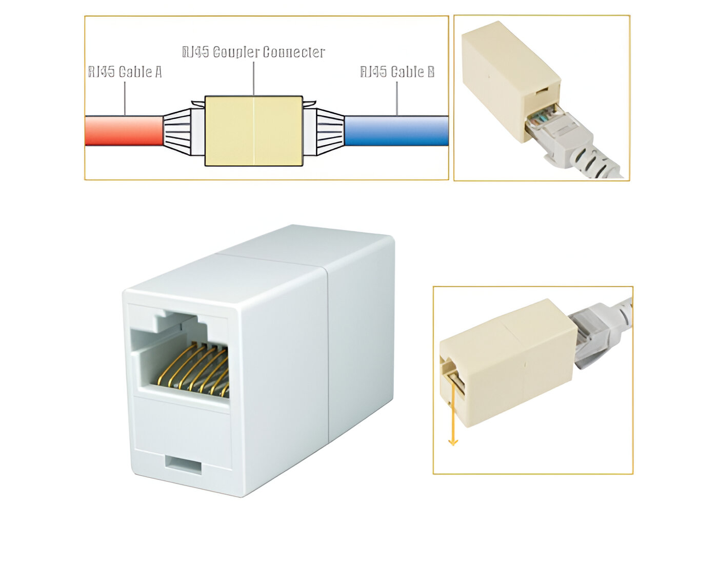 RJ45 Lan Jointer Coupler view 2